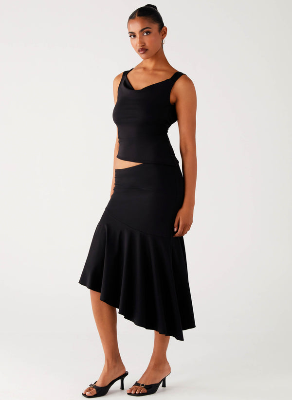 peppermayo Peppermayo Exclusive - Wonderlust Midi Skirt - Black