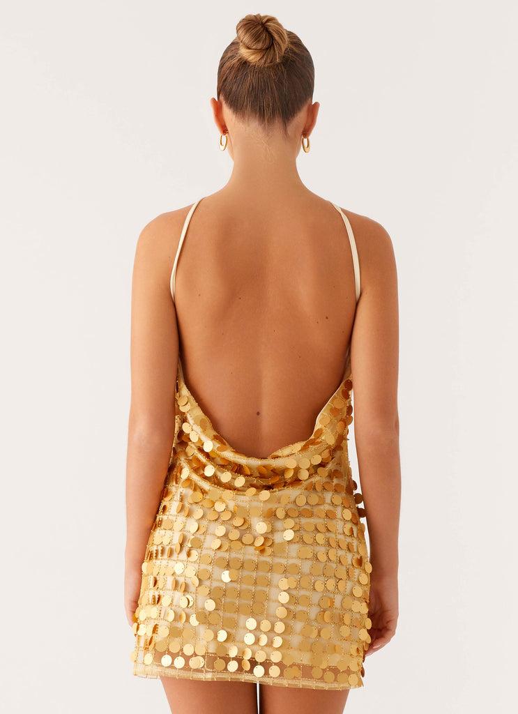Peppermayo Peppermayo Exclusive - Xander Sequin Mini Dress - Gold