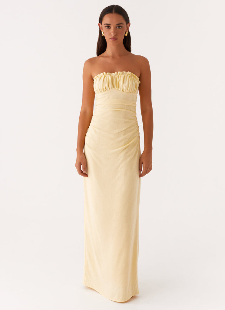 Peppermayo Peppermayo Exclusive - Xena Gathered Maxi Dress - Yellow