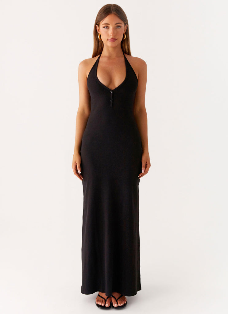 Peppermayo Peppermayo Exclusive - Yaselle Button Front Maxi Dress - Black