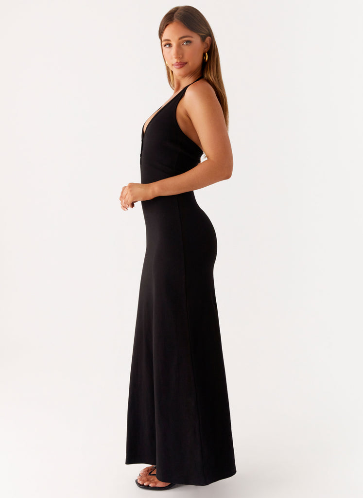 Peppermayo Peppermayo Exclusive - Yaselle Button Front Maxi Dress - Black