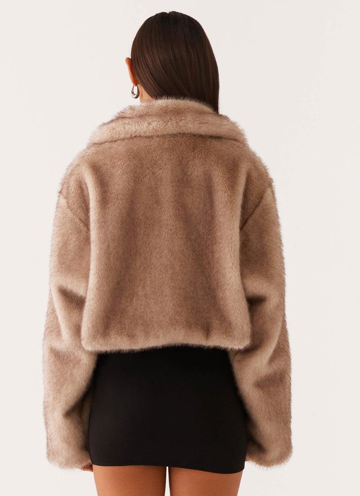 Peppermayo Peppermayo Exclusive - Yasmina Faux Fur Jacket - Beige