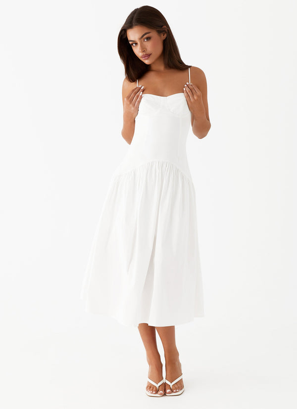 peppermayo Peppermayo Exclusive - Yvette Corset Midi Dress - White