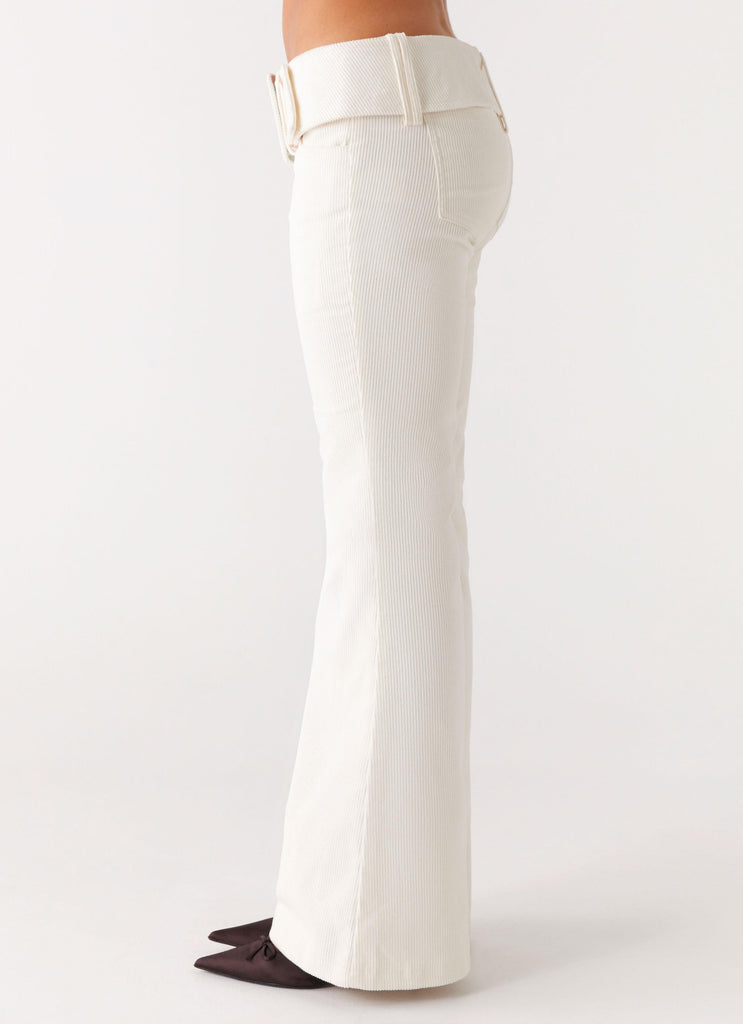 Peppermayo Peppermayo Exclusive - Zadie Low Rise Cord Jeans - Pearl