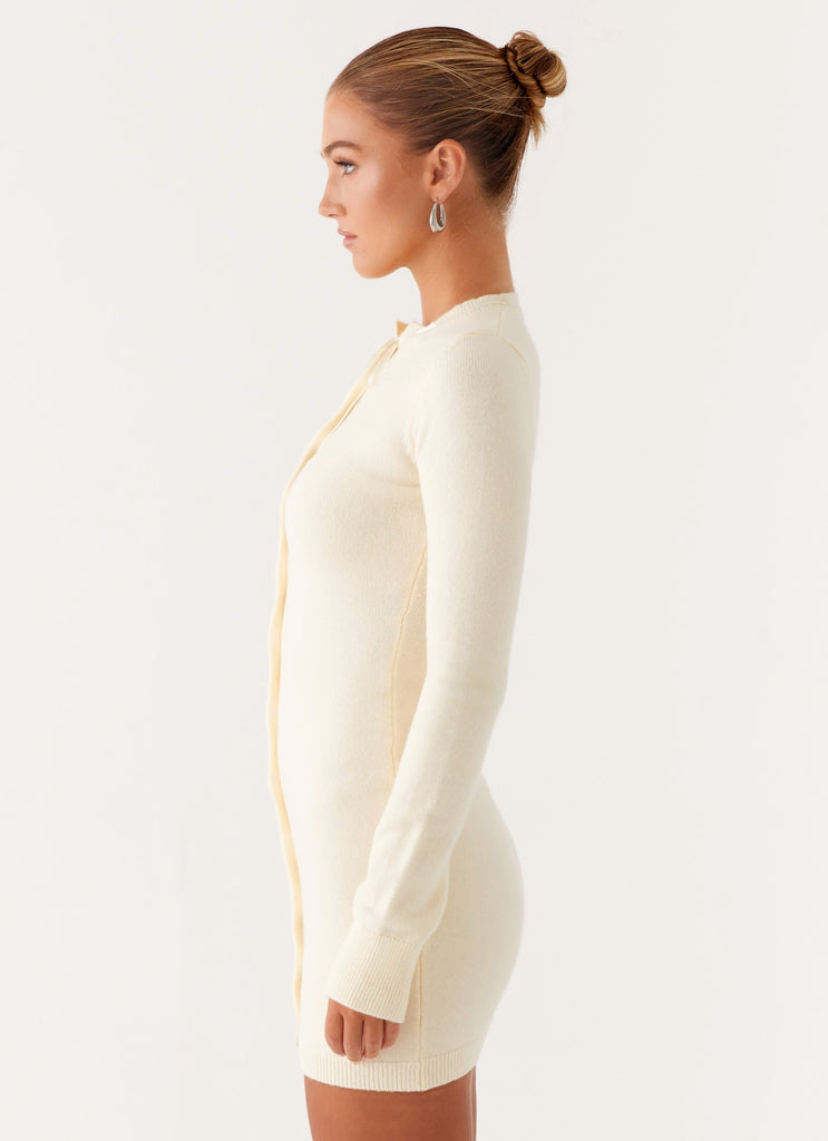 Peppermayo Peppermayo Exclusive - Zaffia Knit Mini Dress - Ivory