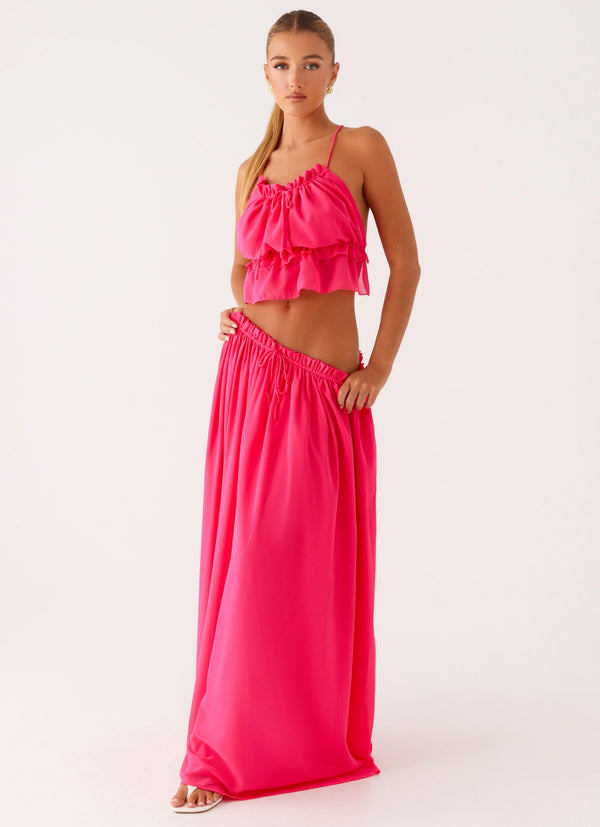 peppermayo Peppermayo Exclusive - Zaya Maxi Skirt - Fuchsia