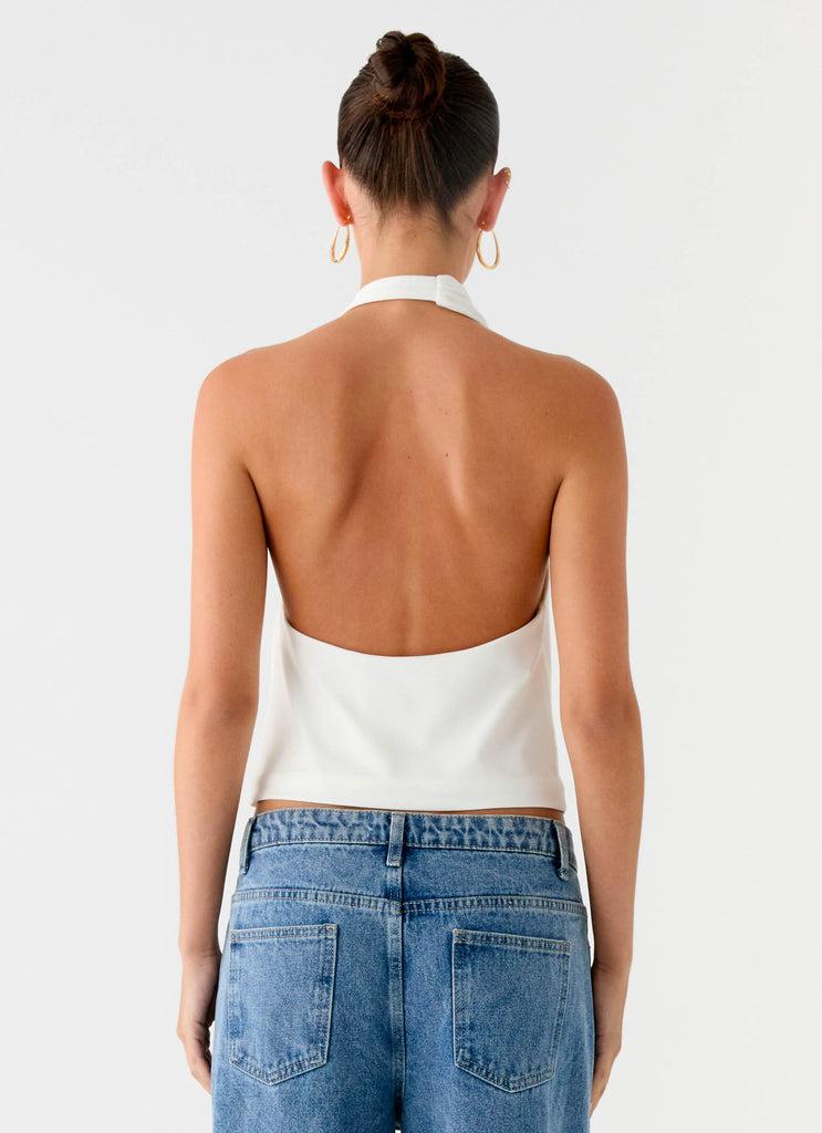 Peppermayo Peppermayo Exclusive - Zaylee Belt Cowl Top - White