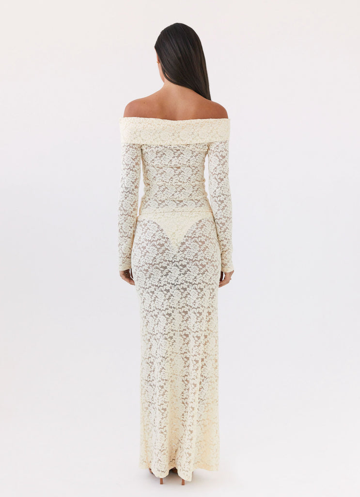 Peppermayo Peppermayo Exclusive - Zephyra Lace Long Sleeve Top - Natural