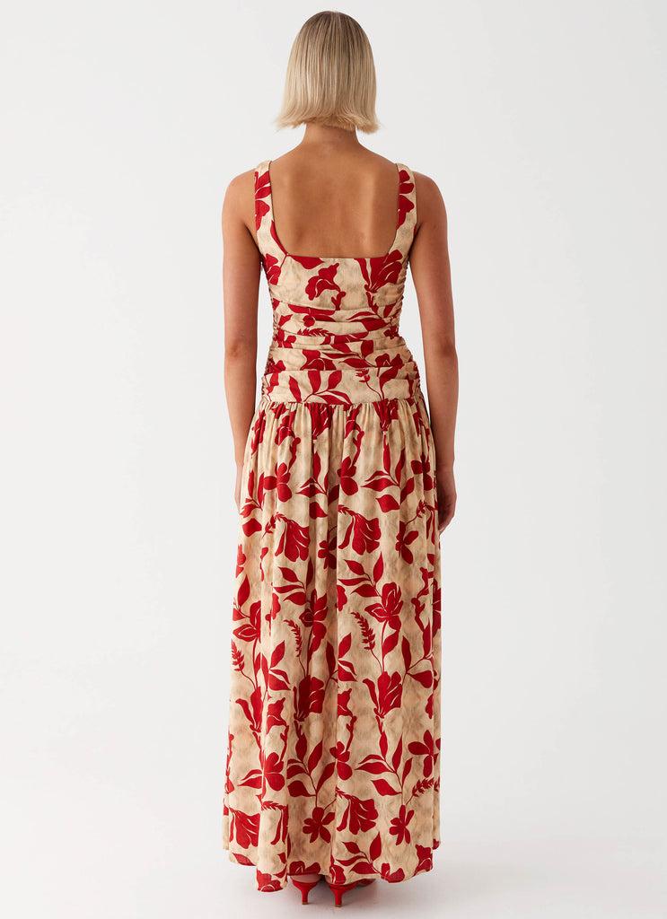 Peppermayo Peppermayo Exclusive - Zinna Linen Maxi Dress - Red