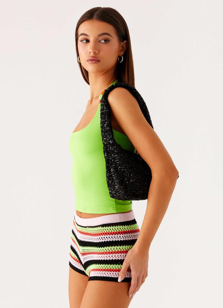 Peppermayo Peppermayo Exclusive - Zinzi Sequin Shoulder Bag - Black
