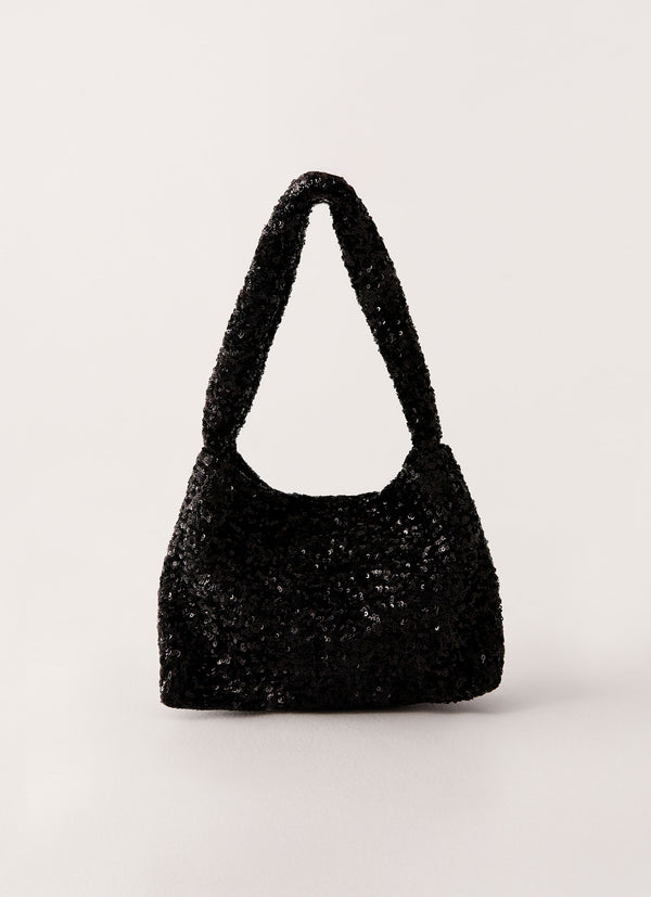peppermayo Peppermayo Exclusive - Zinzi Sequin Shoulder Bag - Black
