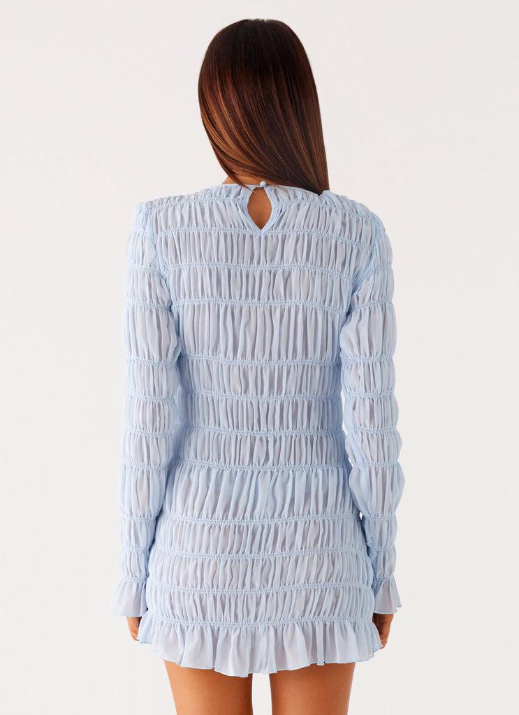 Peppermayo Peppermayo - Jasy Long Sleeve Mini Dress - Sky Blue