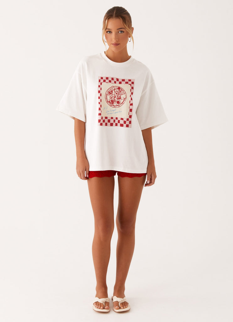 Peppermayo Peppermayo - Oakley Low Rise Crochet Mini Shorts - Red