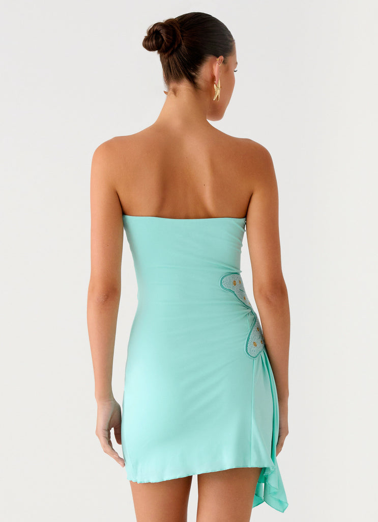 Peppermayo Peppermayo - Ocean Dream Strapless Mini Dress - Turquoise
