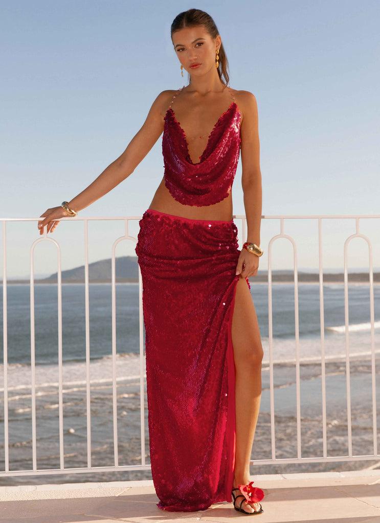 Peppermayo Peppermayo - Amosa Maxi Skirt - Fuchsia