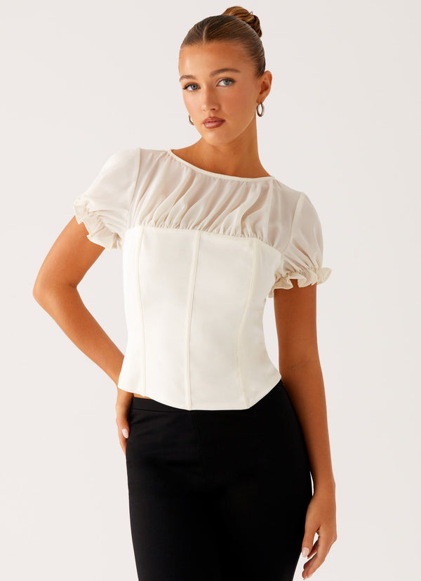 peppermayo Peppermayo Exclusive - Avalee Top - Ivory
