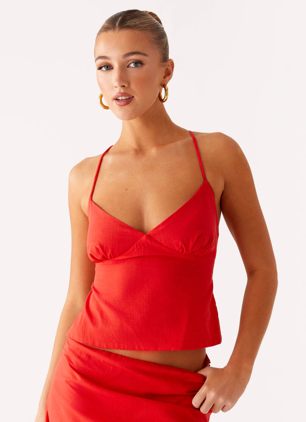 peppermayo Peppermayo Exclusive - Sangria Top - Tomato