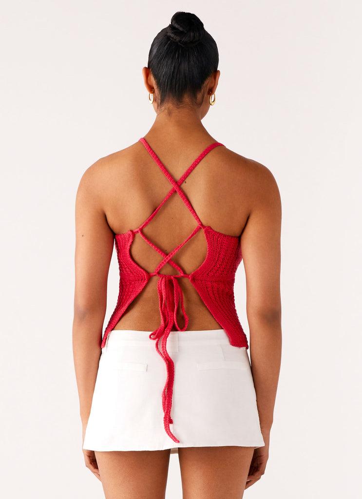 Peppermayo Peppermayo - Tiare Crochet Top - Fuchsia