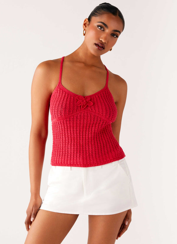 peppermayo Peppermayo - Tiare Crochet Top - Fuchsia
