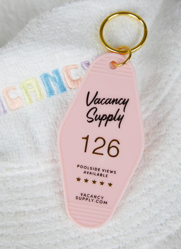 peppermayo Vacancy Supply - Room 126 Keyring - Pink
