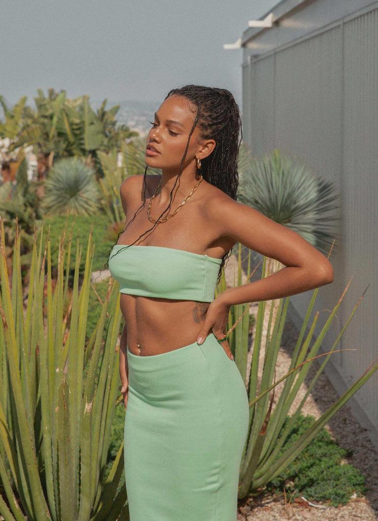 Peppermayo Riley Hubatka X Peppermayo - Sun Seeker Crop Top - Sage