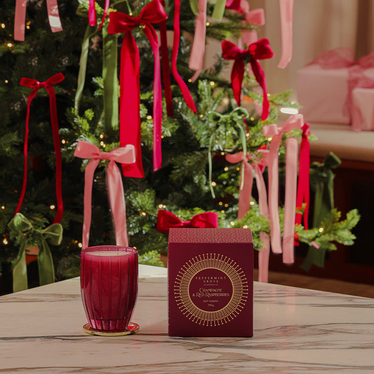 Peppermint Grove Champagne & Red Raspberries Soy Candle 700g