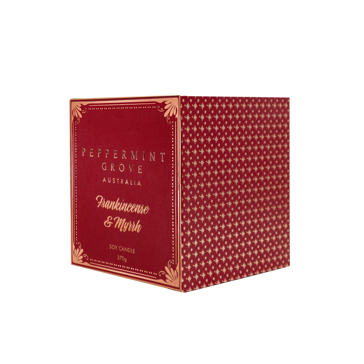 Peppermint Grove Frankincense & Myrrh Soy Candle 370g