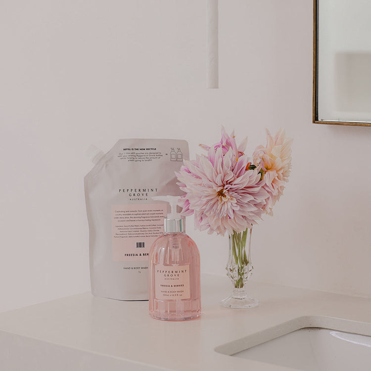 Peppermint Grove Freesia & Berries Hand & Body Wash Refill 1L