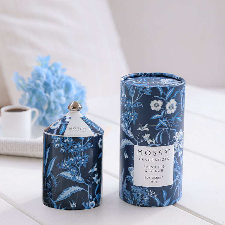 Peppermint Grove Fresh Fig & Cedar Ceramic Candle 360g
