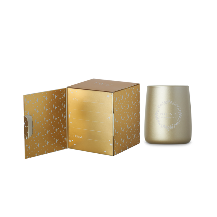 peppermint grove Golden Cedar & Coconut Mini Candle Card 80g