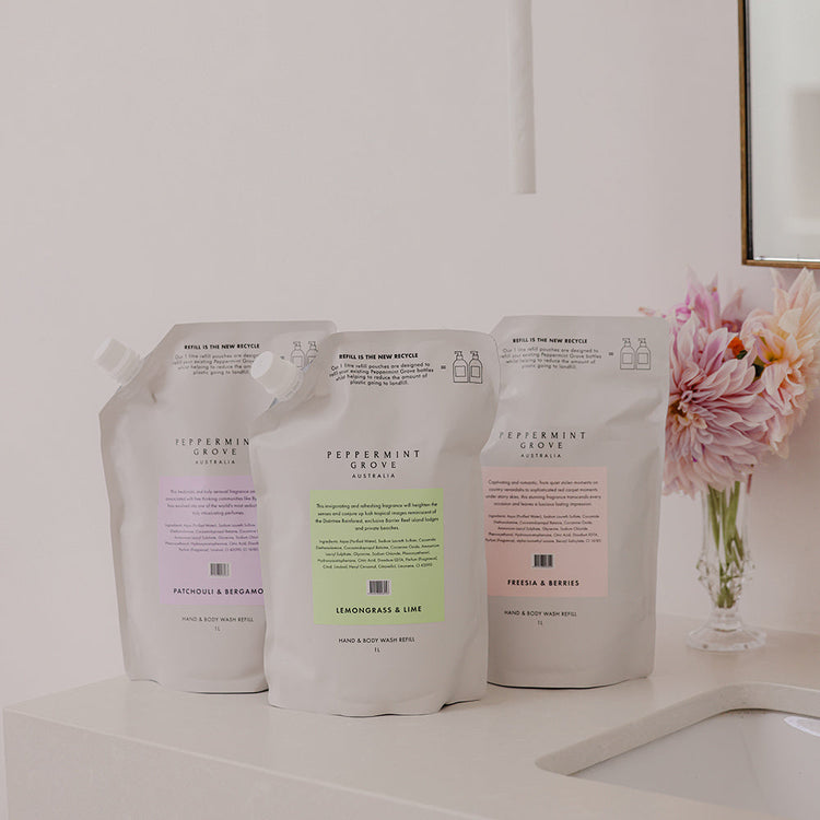 Peppermint Grove Lemongrass & Lime Hand & Body Wash Refill 1L