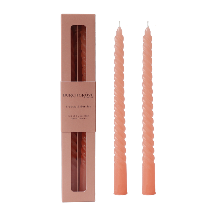 peppermint grove Freesia & Berries Spiral Candle Set