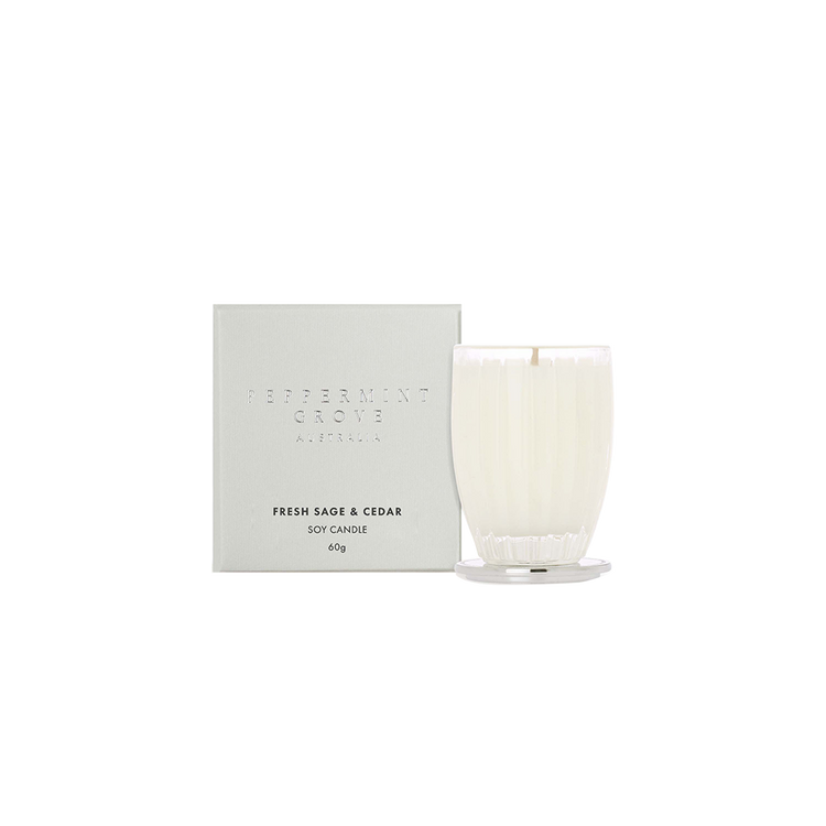 Peppermint Grove Fresh Sage & Cedar Soy Candle 370g