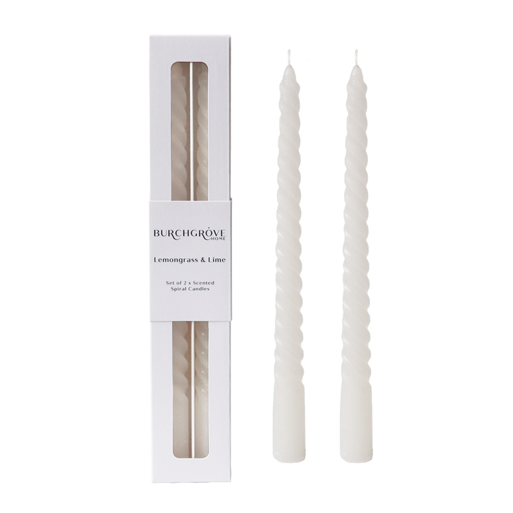 peppermint grove Lemongrass & Lime Spiral Candle Set