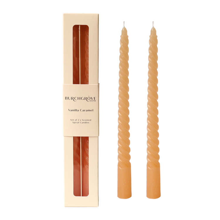 peppermint grove Vanilla Caramel Spiral Candle Set