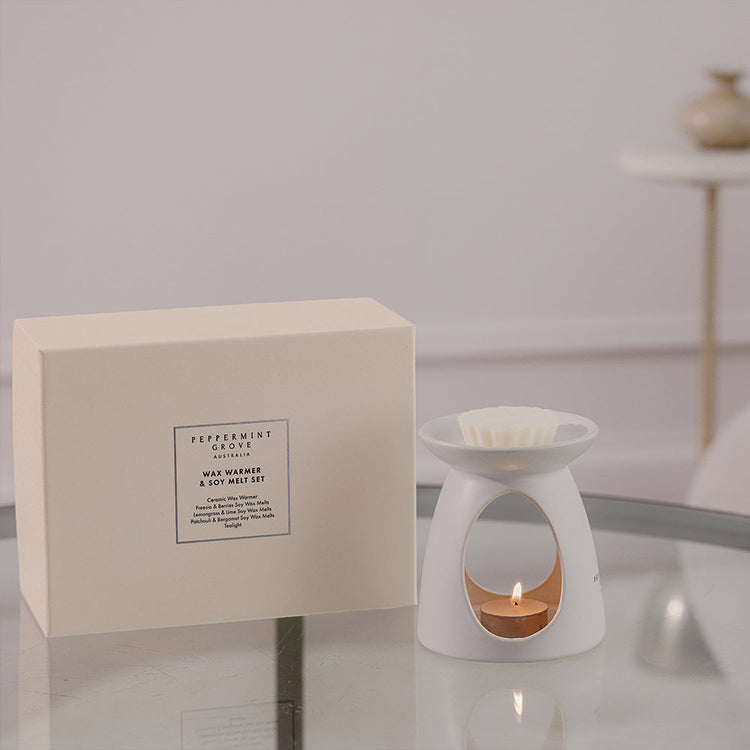Peppermint Grove Wax Warmer & Soy Melt Gift Set