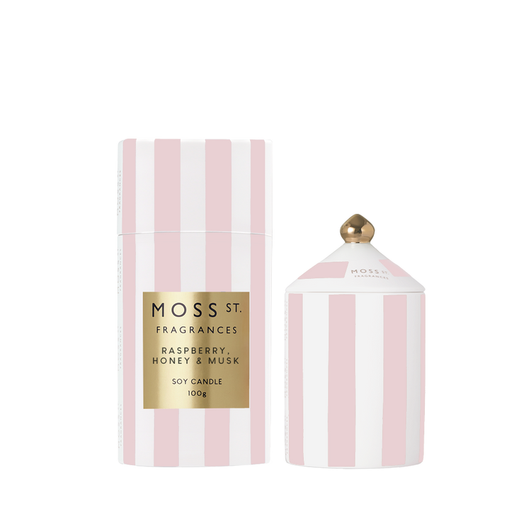 peppermint grove Raspberry Honey & Musk Ceramic Candle 100g