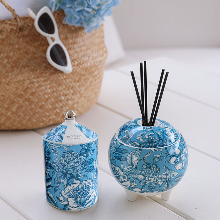 Peppermint Grove Sea Spray & Waterlily Ceramic Candle 360g