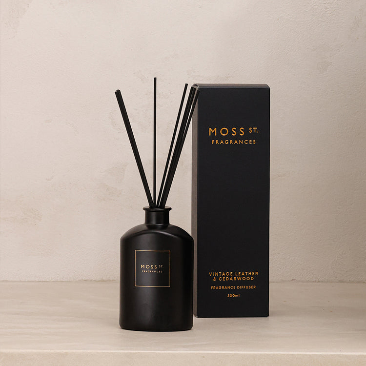 Peppermint Grove Vintage Leather & Cedarwood Fragrance Diffuser 300ml