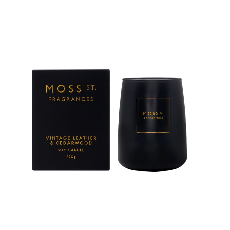 peppermint grove Vintage Leather & Cedarwood Soy Candle 370g