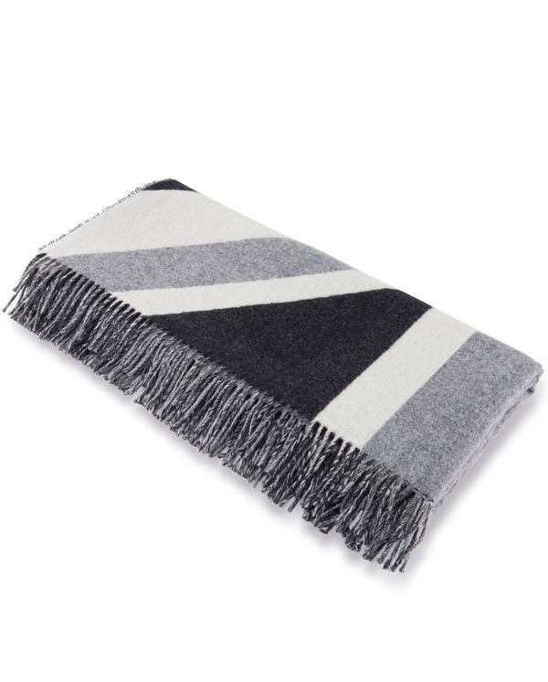 Peregrine Grey Union Jack Wool Blanket