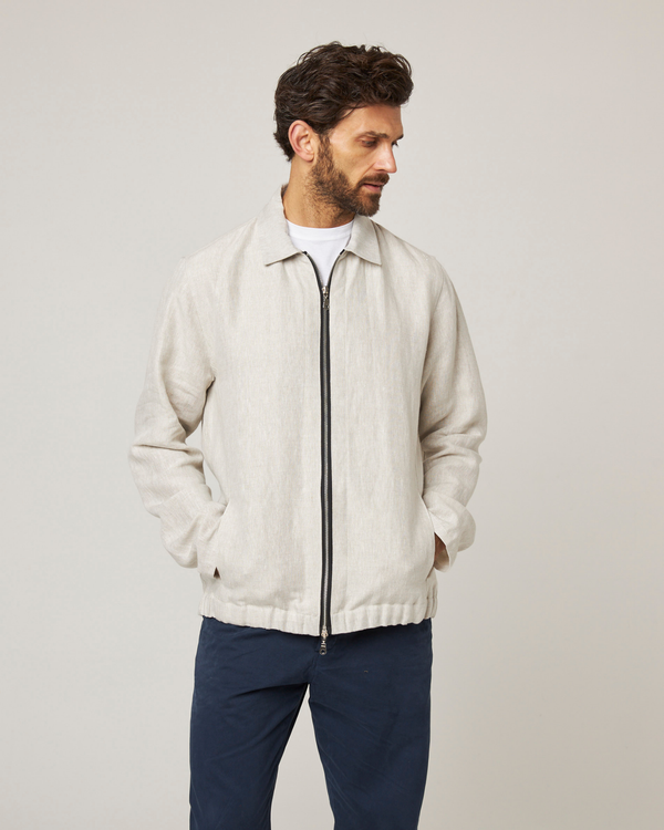 peregrine Heybrook Linen Bomber Jacket