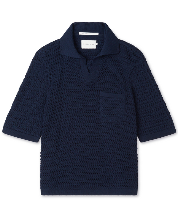 Peregrine Island Crochet Polo Shirt
