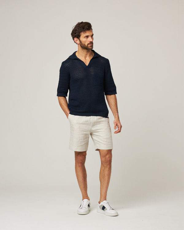 Peregrine Island Crochet Polo Shirt