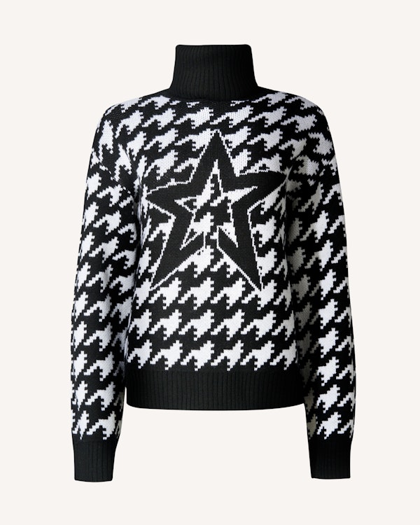 perfect moment Chunky Houndstooth Merino Wool Sweater