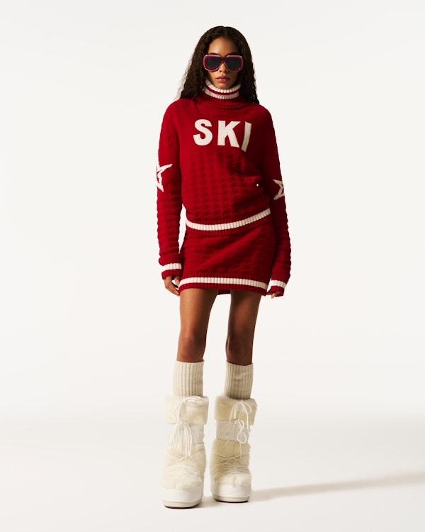 Perfect Moment Glacier Merino Wool Turtleneck Sweater