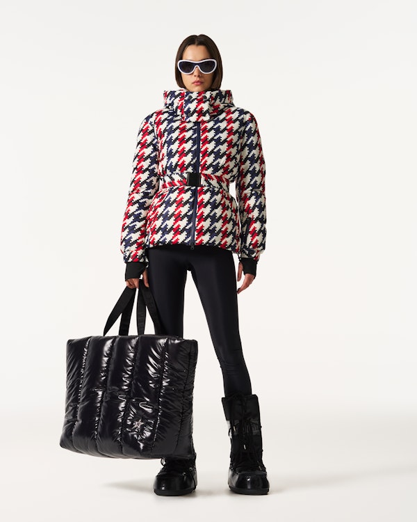 Perfect Moment Houndstooth Candice Down Parka Jacket