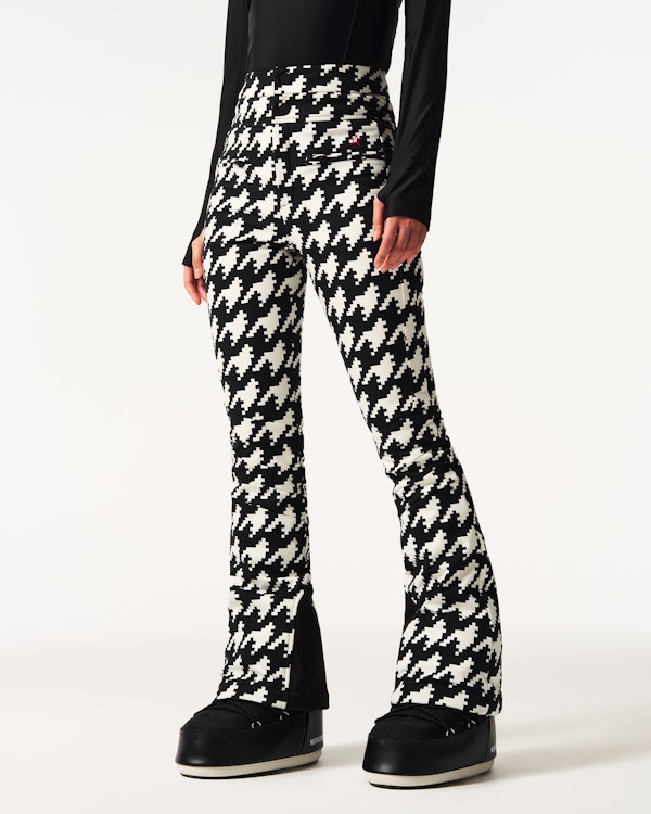 Perfect Moment Houndstooth High-Waist Aurora Flare Ski Pant