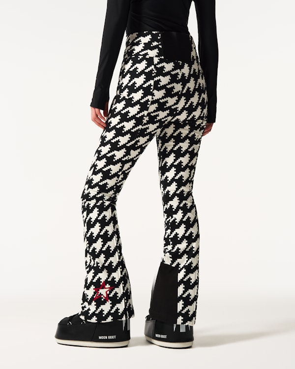 Perfect Moment Houndstooth High-Waist Aurora Flare Ski Pant