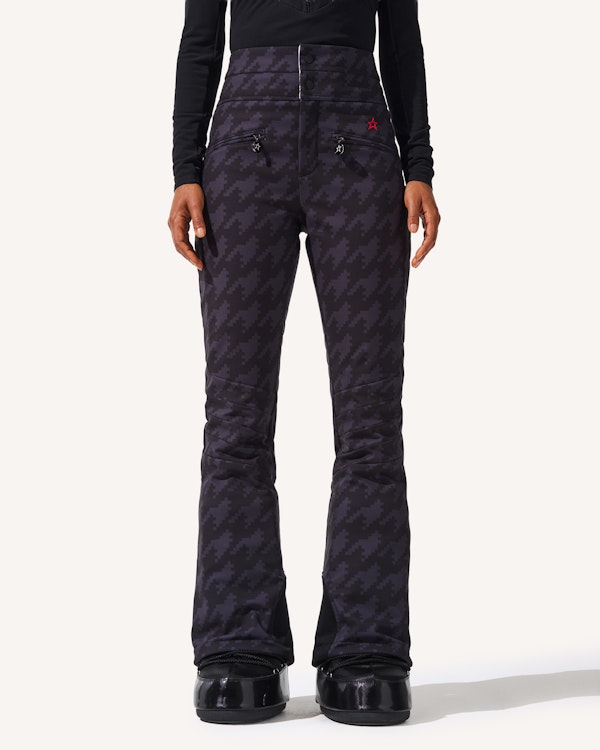 Perfect Moment Houndstooth High-Waist Aurora Flare Ski Pant